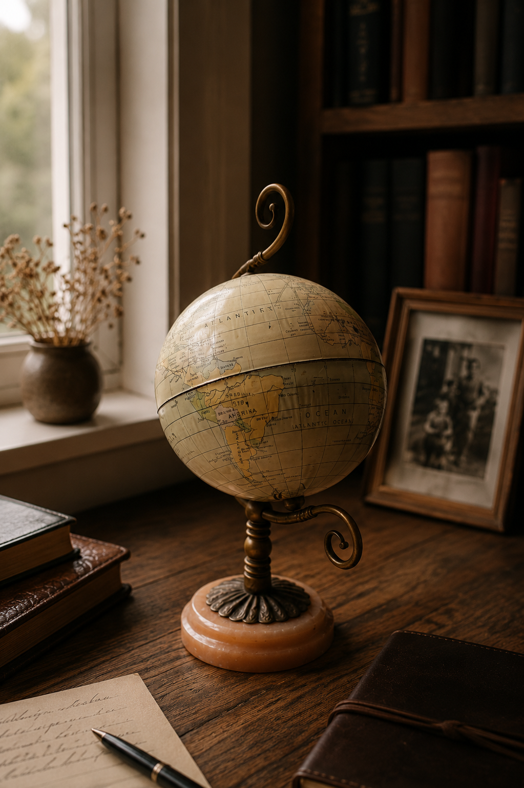 An inherited globe - the only object left from the founder's grandfather